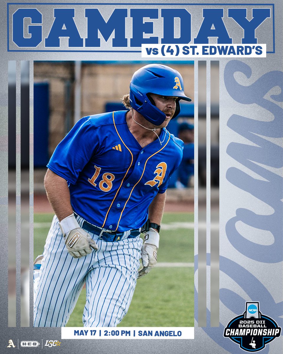 GAMEDAY!! The Rams need 1⃣ win today to advance to the South Central Super Regional!

⚾️🆚: (4) St. Edward's
🕑: #Today, 2 p.m.
📍: San Angelo
🏟️: FFAFCCUS
📺: flobaseball.tv/events/1420832…
📻: kwfrfm.com
📊: stats.statbroadcast.com/broadcast/?id=…