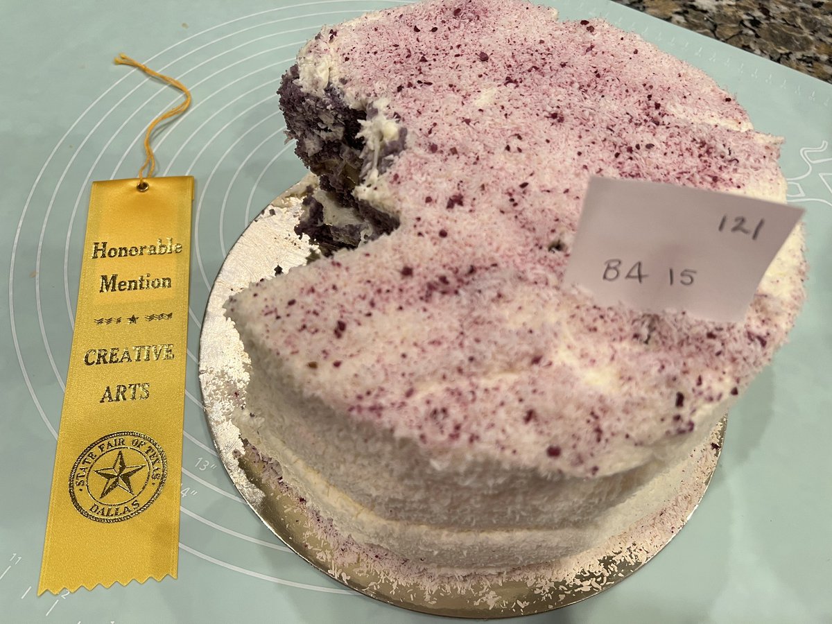 Hear me out…. It didn’t totally look like such a CakeWreck earlier. #StateFairofTX