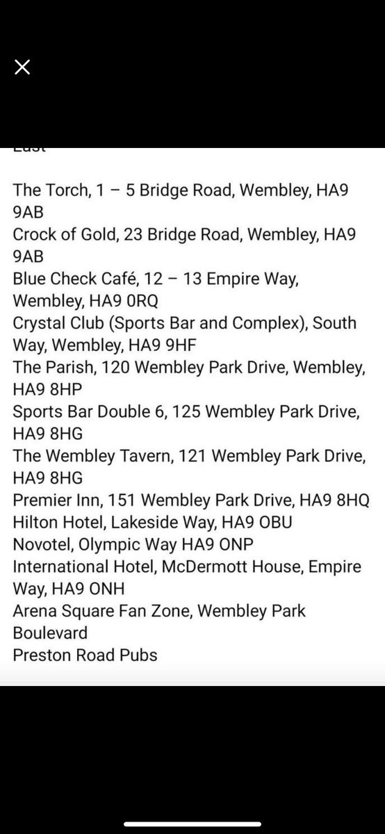 mjholland2159's tweet photo. List of Blades pubs near Wembley https://t.co/wxuDYPWadl