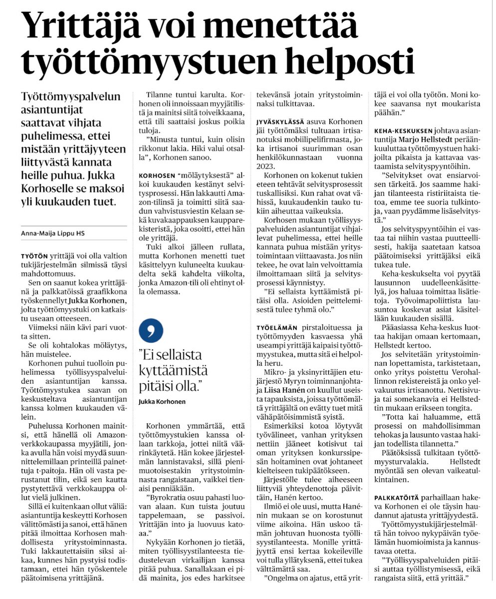 Älä vain itse yritä auttaa itseäsi. Se kuuluu yhteiskunnalle.