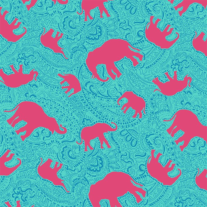 PaisleyPowered's tweet photo. Autumn chose this design as a favourite today. It's the Paisley Elephants design in turquoise and magenta colours. When you visit the Spoonflower website, you can choose to have the design printed on fabric or wallpaper. #elephantlove #spoonflowerdesigner
https://t.co/A98enSBVs9 https://t.co/TocFJdDUwu