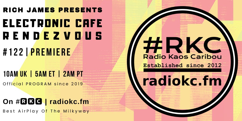 #π₯ππ (@radiokc) on Twitter photo TODAY
π10AM UKβͺ5AM ETβͺ2AM PT
<a href="/ElecCafe/">Electronic Cafe Rendezvous & Pink Dolphin Music</a> #Rendezvous
EPISODE #122 β PREMIERE
β¬οΈDetailsβ¬οΈ
π fb.com/RadioKC/posts/β¦
π» #ππ
Ίπ
² featuring
<a href="/TraceyBallsongs/">Tracey Ball</a> β <a href="/eLxAr_official/">eLxAr Productions</a> β <a href="/ecpowellmusic/">Eric C. Powell Music | Your ESCAPE is here!</a> x <a href="/PurpleRoseAndy/">Andrea Powell</a> x SIXMIXSIX β <a href="/MayahCamara/">Mayah Camara</a>
.../... TODAY
π10AM UKβͺ5AM ETβͺ2AM PT
<a href="/ElecCafe/">Electronic Cafe Rendezvous & Pink Dolphin Music</a> #Rendezvous
EPISODE #122 β PREMIERE
β¬οΈDetailsβ¬οΈ
π fb.com/RadioKC/posts/β¦
π» #ππ
Ίπ
² featuring
<a href="/TraceyBallsongs/">Tracey Ball</a> β <a href="/eLxAr_official/">eLxAr Productions</a> β <a href="/ecpowellmusic/">Eric C. Powell Music | Your ESCAPE is here!</a> x <a href="/PurpleRoseAndy/">Andrea Powell</a> x SIXMIXSIX β <a href="/MayahCamara/">Mayah Camara</a>
.../...