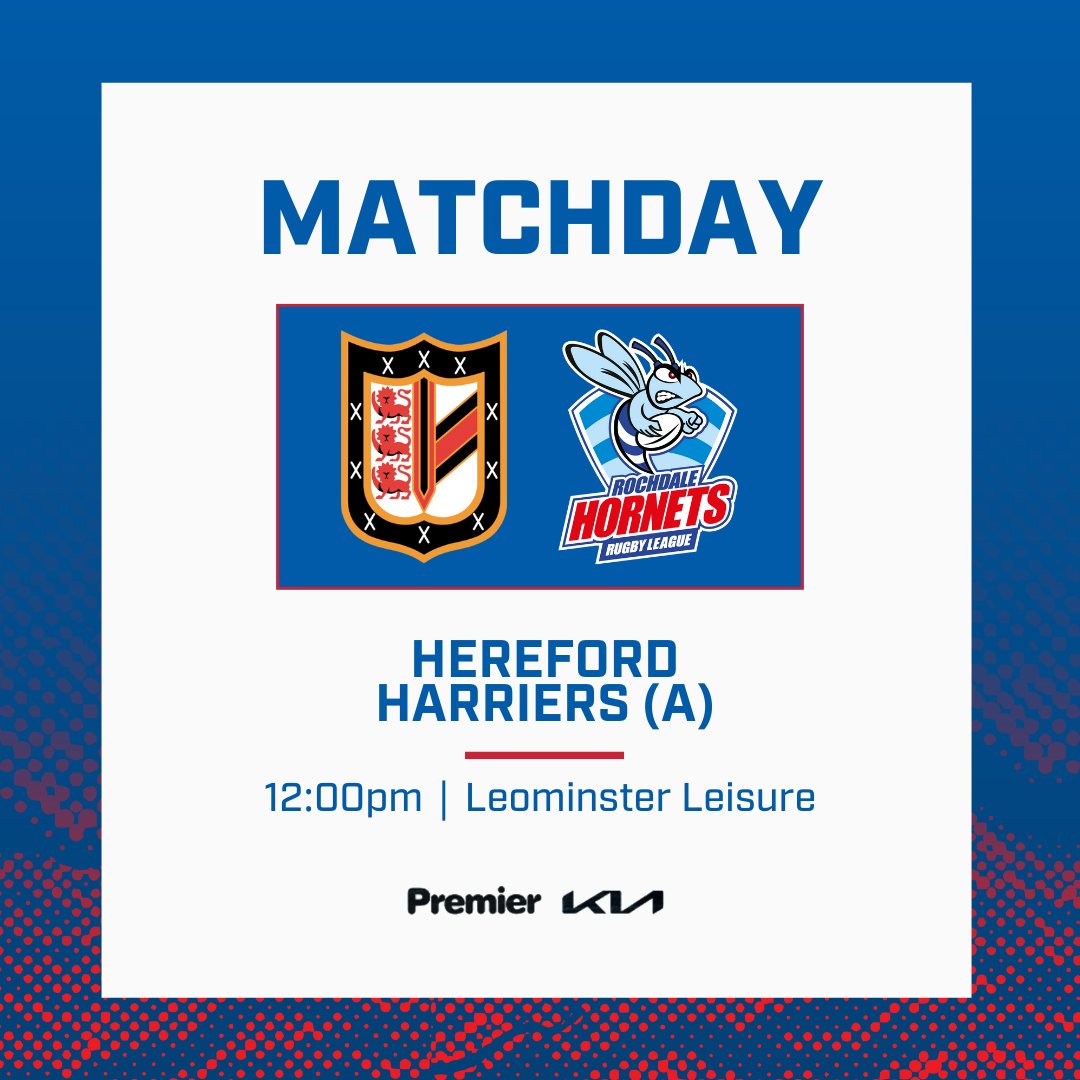Matchday for Rochdale Hornets Wheelchair team! 🐝

🆚 <a href="/HerefordHarrie1/">Hereford Harriers Wheelchair Rugby Club</a>
🏟️ Leominster Leisure
⏰ 12:00pm kick-off
🏆 Betfred Championship West