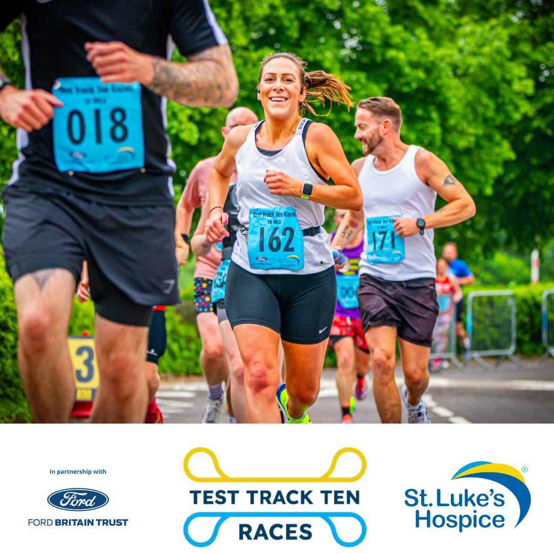On your marks 🏃 get set 🏃‍♀️ go 🏅  Good luck and thank you to the hundreds of runners and spectators we are welcoming to Ford Motor Company’s Dunton site today, for our flagship running event, Test Track Ten Races - stlukeshospice.com/test-track-ten…  

#LoveStLukes 💙