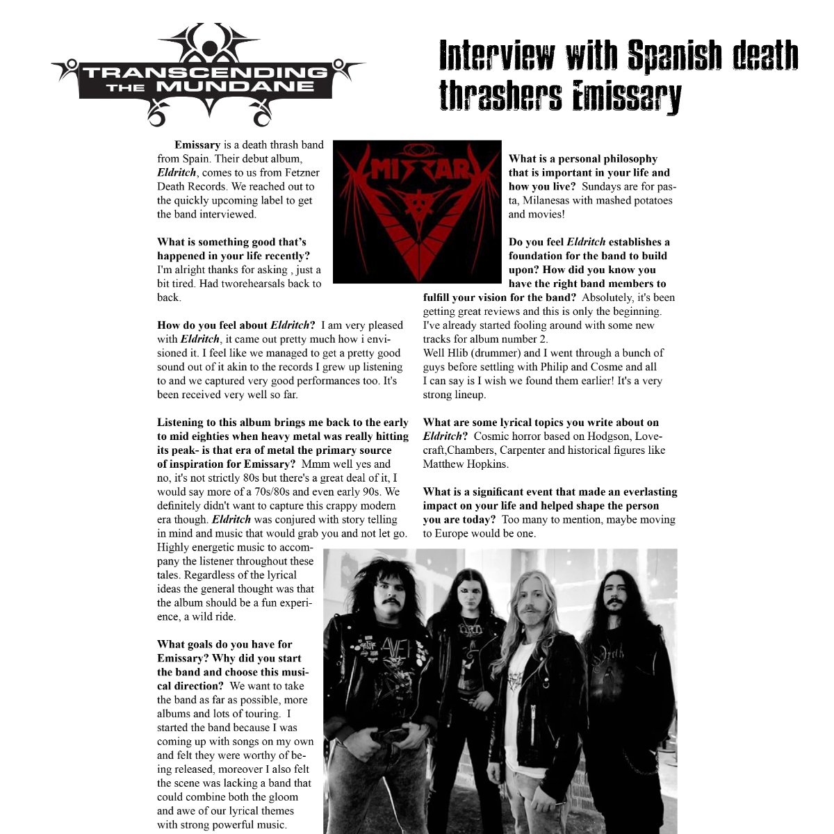 AlexFetzner's tweet photo. transcendingthemundanemetal - Interview mit Spaniens Death-Thrasher #emissary
https://t.co/qdZQNrnJuN
Pages 89–90
Release date: March 1st, 2025
🔥https://t.co/YCyUpo8tWL
🔥https://t.co/cLvI6Y1HD6
#thrashdeathmetal #deathmetal #deaththrash #blackmetal #spainmetal #metalfromspain #extrememetal #newrelease #oldschool #oldschoolmetal #oldschooldeaththrash #emissary #fetznerdeathrecords #newalbum #debutalbum #2025release #metal #fetznerdeath #fetznerfamily #blackthrash