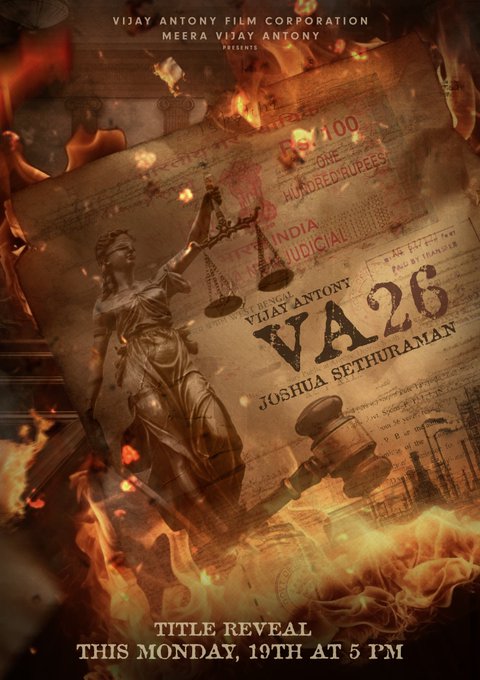 manojmani512's tweet photo. Blockbuster alert! 🚨
The #VA26 Title Reveal drops like a cinematic thunderstorm this May 19th! 🌩️🎬
From the visionary director behind the critically acclaimed Gentlewoman, #Dir_Joshua is all set to unveil his next magnum opus! 💥🎞️
#VijayAntonyFilm | #TeamAimpr https://t.co/dV1y4KDFdx