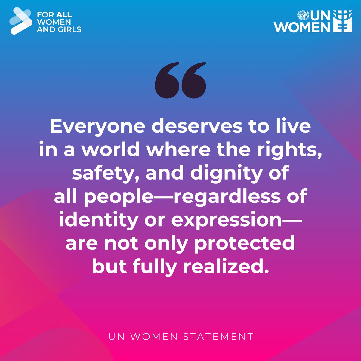 UN Women AsiaPacific (@unwomenasia) on Twitter photo On #IDAHOBIT, <a href="/UN_Women/">UN Women</a> joins the <a href="/UN/">United Nations</a> Secretary-General, <a href="/antonioguterres/">António Guterres</a> in acknowledging the persistent violence and discrimination that continue to shape the everyday lives of millions of LGBTIQ+ people.
Learn more: unwo.men/Kn1350VUoX3
#PowerOfCommunity On #IDAHOBIT, <a href="/UN_Women/">UN Women</a> joins the <a href="/UN/">United Nations</a> Secretary-General, <a href="/antonioguterres/">António Guterres</a> in acknowledging the persistent violence and discrimination that continue to shape the everyday lives of millions of LGBTIQ+ people.
Learn more: unwo.men/Kn1350VUoX3
#PowerOfCommunity