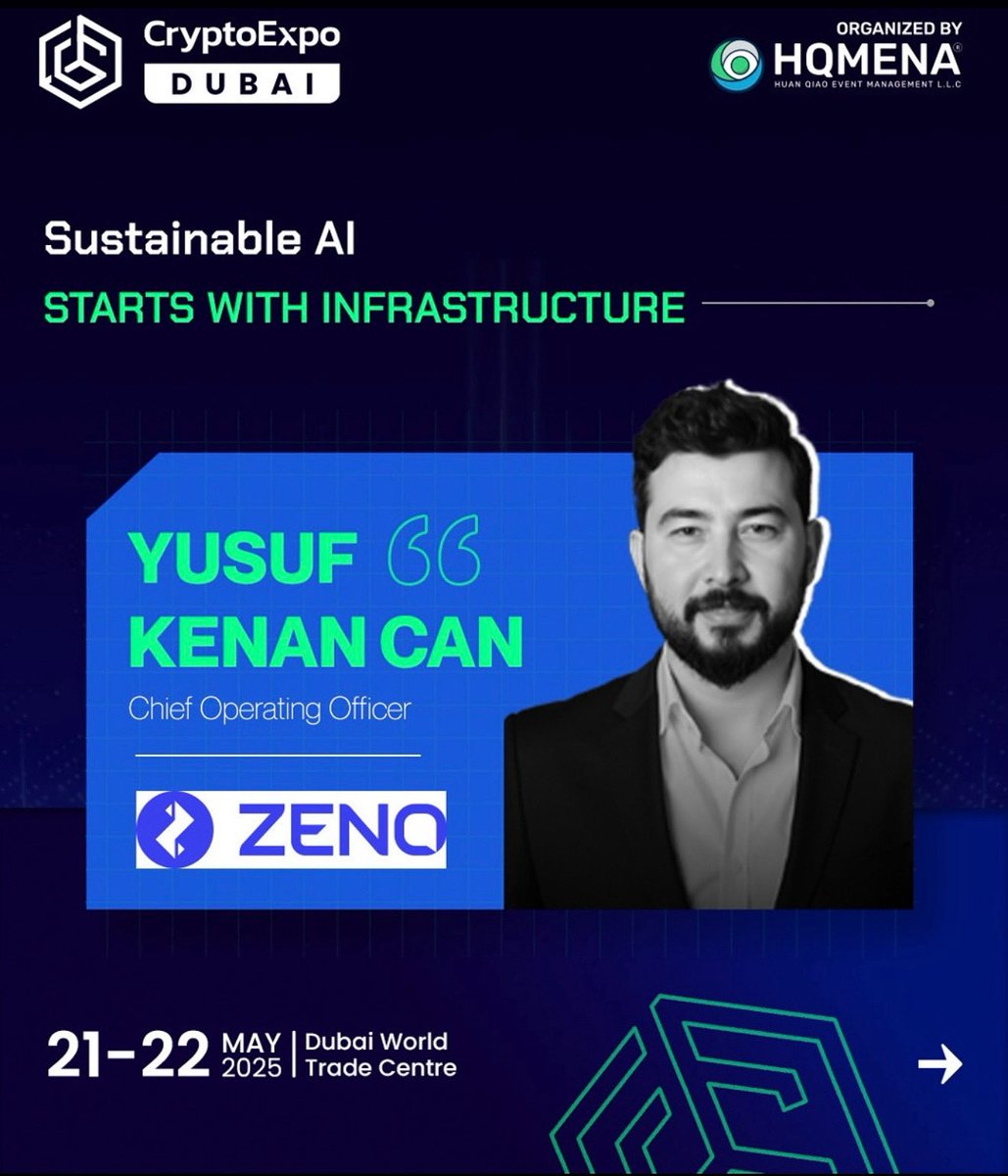 Join Me at Crypto Expo Dubai 2025!

I’m thrilled to be speaking at Crypto Expo Dubai on the topic:
“Sustainable AI: Starts with Infrastructure”.

If you’re attending the event or closely following the future of crypto, blockchain, and AI, don’t miss this session.

Let’s explore