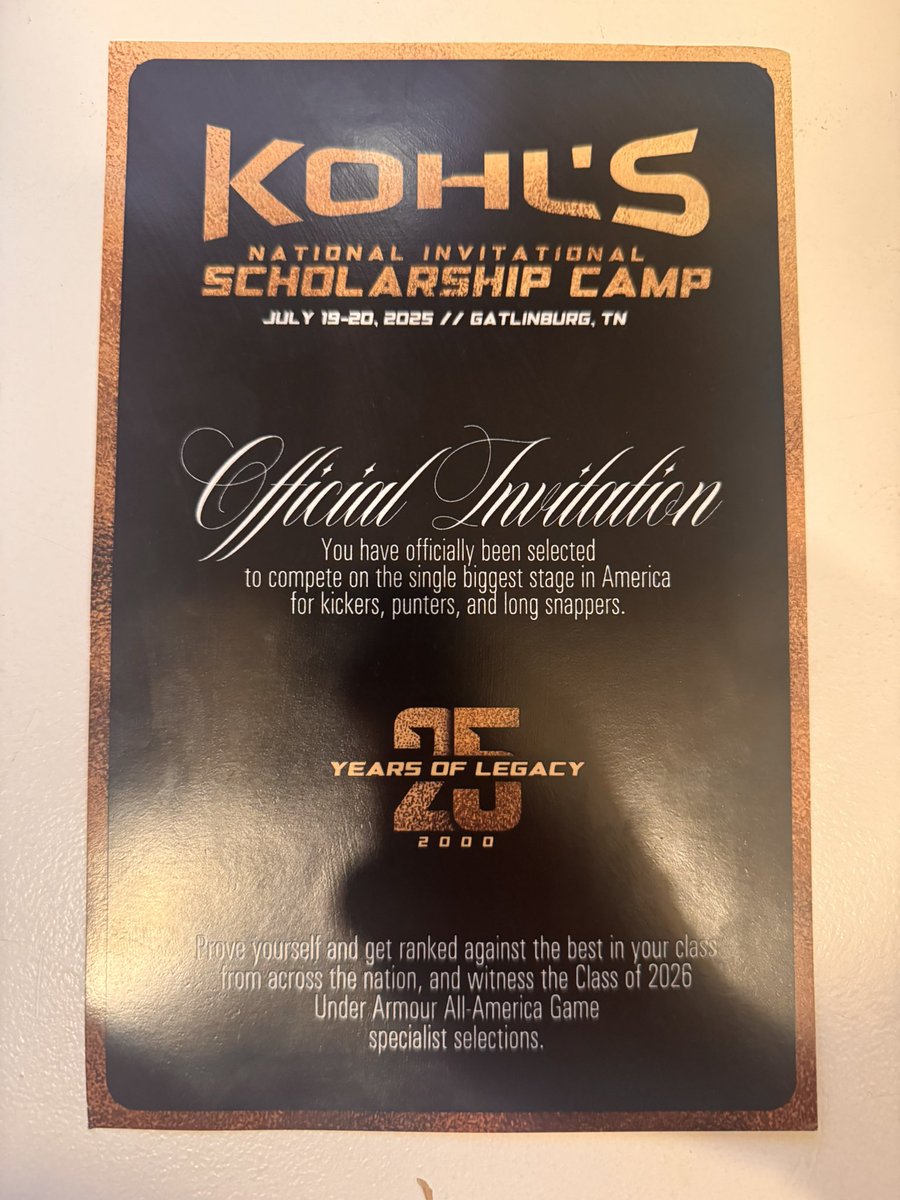 New summer plans <a href="/KohlsKicking/">Kohl's Kicking Camps</a>