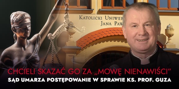 Doskonała wiadomość na ciszę wyborczą!

💥✌️Sąd w 100% 💯 podzielił opinię obrońców ks. prof. Tadeusza Guza i umorzył bez postępowania dowodowego sprawę z oskarżenia Żydowskiego Stowarzyszenia B’nai B’rith. Oskarżyciele mają zapłacić koszty postępowania.

Postanowienie nie jest