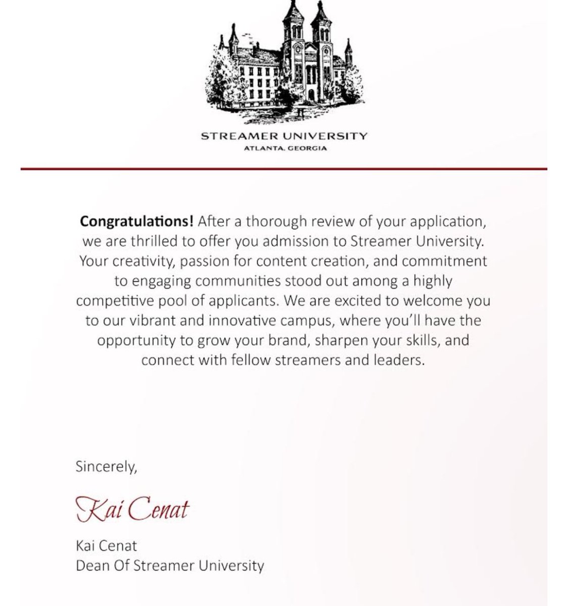 I AM IN STREAMER UNIVERSITY THIS IS UNREAL