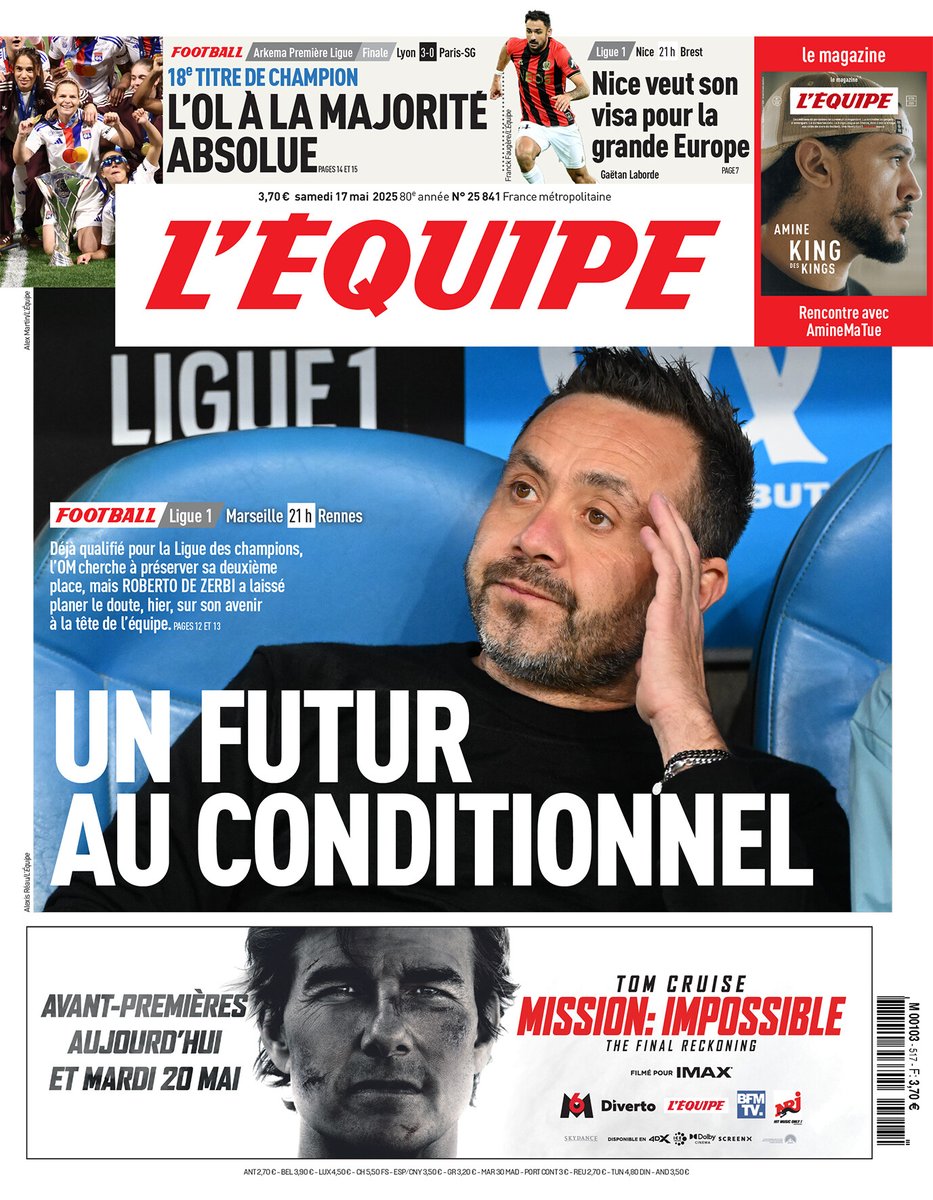 chris00831's tweet photo. Je me réveille et je vois cette merde encore... De Zerbi a dit qu'il voulait rester trois ans mais eux font la Une en disant qu'il laisse planer le doute... Tout faire pour le buzz, pour foutre la merde. @lequipe @Serguei @anthonyclement allez tous vous faire foutre #OMSRFC https://t.co/1nc3TRZGJx