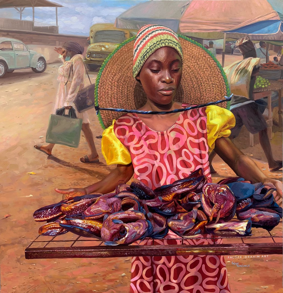 New Painting ‼️
Oil on canvas 

Titled: ENIOLÁ (A Person Of Wealth)

Thank you for being an amazing muse <a href="/Eniolaolq/">Eniola</a>