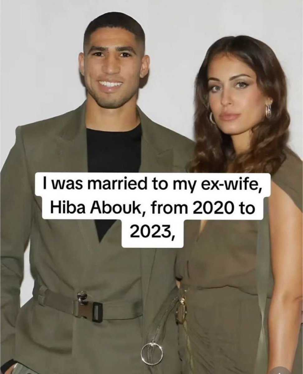 The heartwarming story of Achraf Hakimi. 

I was married to my Ex wife, Hiba Abouk but i realized she was just after my money just 2 years into our marriage and then…