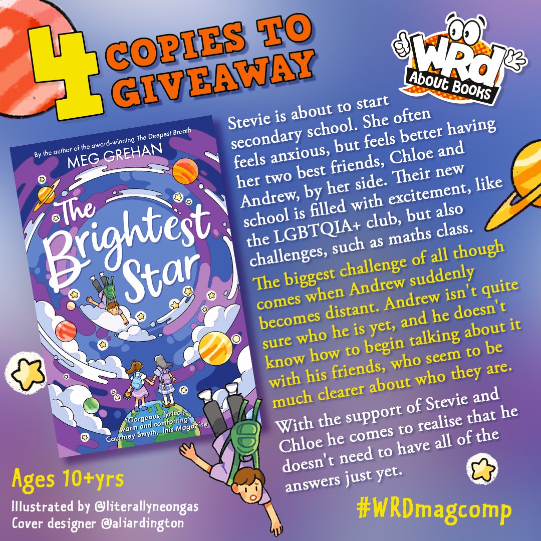 WRDaboutbooks (@wrdmag) on Twitter photo We have 4 copies of #TheBrightestStar, sequel to the beloved Irish LGBTQ+ childrenβs book #TheDeepestBreath by #MegGrehan to #WIN!
Can Stevie & Chloe help Andrew find out who he is as they navigate secondary school life?
RT & Flw by May 23 to enter
<a href="/LittleIslandBks/">Little Island Books</a> #WRDMagComp We have 4 copies of #TheBrightestStar, sequel to the beloved Irish LGBTQ+ childrenβs book #TheDeepestBreath by #MegGrehan to #WIN!
Can Stevie & Chloe help Andrew find out who he is as they navigate secondary school life?
RT & Flw by May 23 to enter
<a href="/LittleIslandBks/">Little Island Books</a> #WRDMagComp