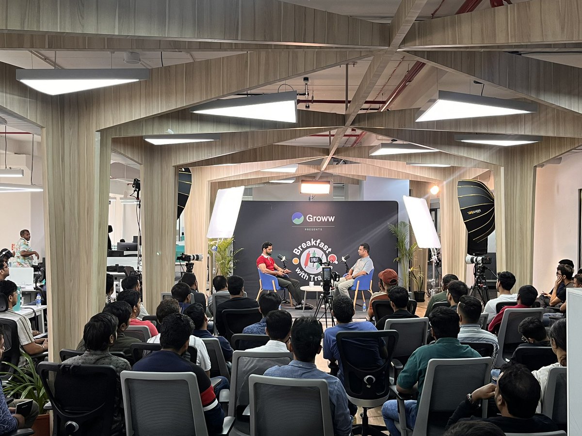 Trading with Groww (@tradewithgroww_) on Twitter photo 75+ traders, engaging conversations and crazy Q&As with <a href="/hsvashistha16/">Harish Sharma</a> as he shares his journey — all at our office in Bangalore. 75+ traders, engaging conversations and crazy Q&As with <a href="/hsvashistha16/">Harish Sharma</a> as he shares his journey — all at our office in Bangalore.