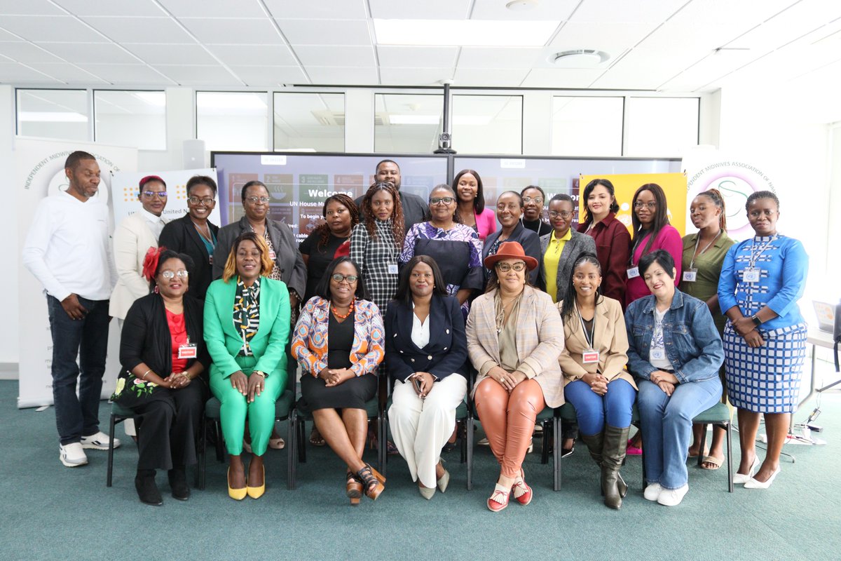 UNFPA_Namibia's tweet photo. Namibia🇳🇦 commemorates the International Day of the Midwife (#IDM2025) today 17 May, under the theme:  “Midwives: Critical in Every Crisis.”🧡👩🏽‍⚕️

The @MhssNamibia, @UNFPA &amp; #IMANA  join hands to honour &amp; celebrate midwives for their essential role—especially in times of crisis. https://t.co/OLZtESN2J5