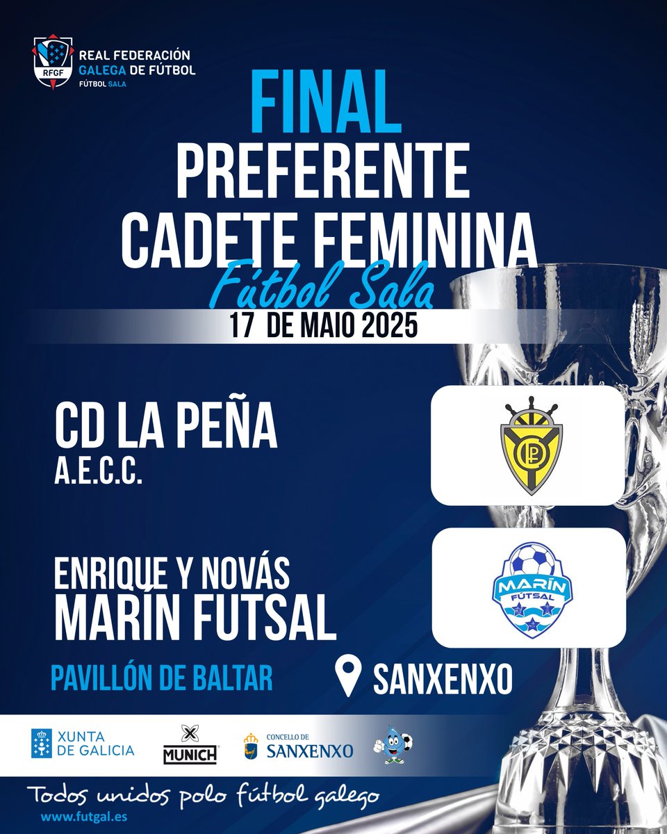🏆 EN XOGO a primeira FINAL do día en  da categoría 𝐏𝐫𝐞𝐟𝐞𝐫𝐞𝐧𝐭𝐞 𝐂𝐚𝐝𝐞𝐭𝐞 𝐅𝐞𝐦𝐢𝐧𝐢𝐧𝐚 en <a href="/concello_sxx/">Concello de Sanxenxo</a> 

⚔️ <a href="/CDLPfs/">Club Deportivo La Peña</a>  🆚 <a href="/marin_futsal/">Marín Futsal</a> 

⏯️ Ao DESCANSO vence Marín Futsal 0-2

#Futsal