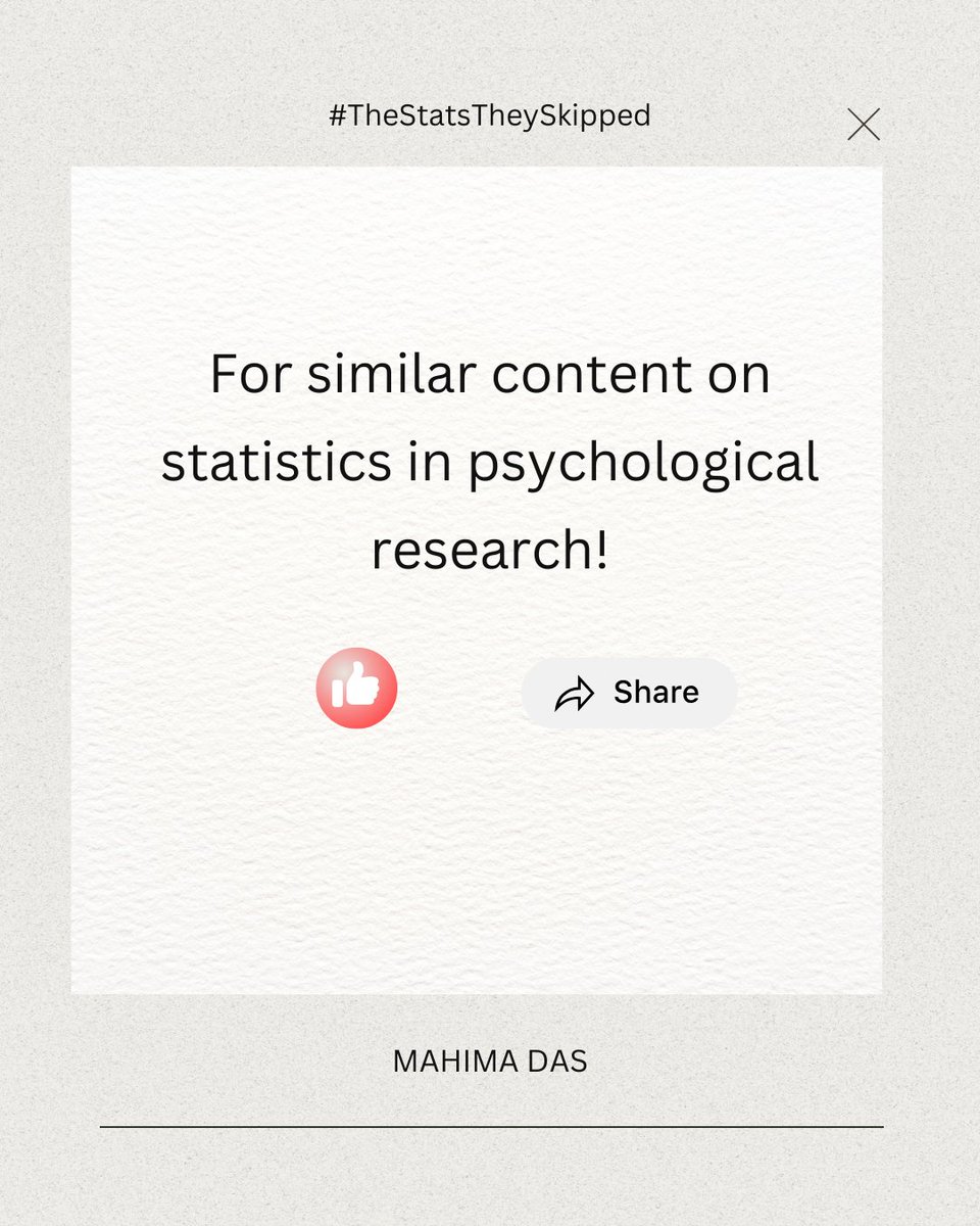 MahimaPsych's tweet photo. Then comes the magic of TOST.

You run two one-sided t-tests to check if your result is significantly within the equivalence bounds.

If yes → 🎉
You’ve shown your new method is statistically equivalent — not just “not different.” https://t.co/iz8jO6gfRE