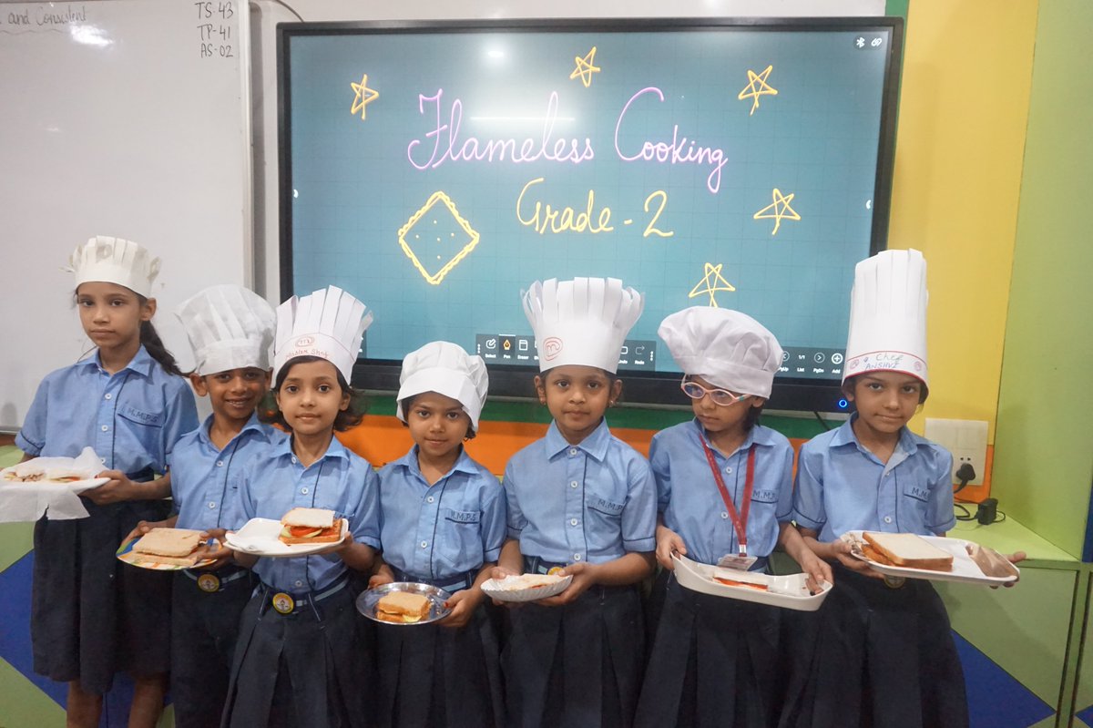 MMPublicschool1's tweet photo. Flameless Cooking Activity β Sandwich Making
A fun and educational Flameless Cooking activity was conducted on 8th May 2025, for Grade II. focus of the activity was on the preparation of simple and healthy sandwiches.
#flamelesscooking
#sandwichmaking
#youngchefs https://t.co/enEYa4BCxR