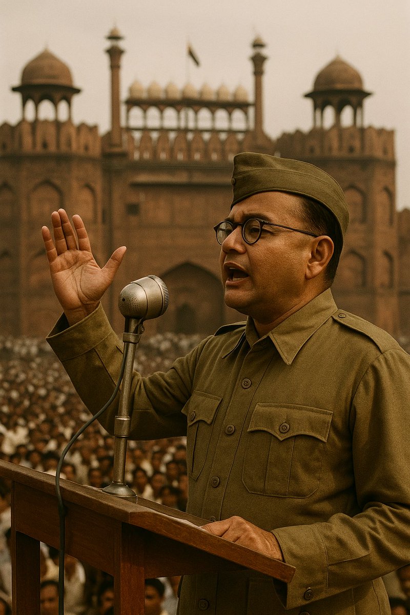 what if subhash chandra bose was our first prime minister it would look like this at red fort during his first speech #WorldHypertensionDay2025 #GoaFarmLandScam #ShashiTharoor