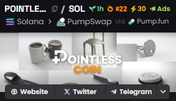 coin_pointless's tweet photo. $POINTLESS Hits Top#22 on Solana! We’re climbing the ranks! 🚀 Don't miss out get it now 
https://t.co/5BbQDC31TJ https://t.co/lW43eMThU0