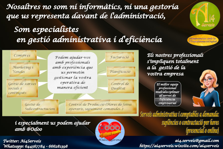 serveis38965's tweet photo. Que podem aportar-vos amb #SolucionsAi4:
📌Transformació Digital Eficient
📌Gestió Administrativa Proactiva
📌Gestió Documental Ordenada
📌Ajuda a Planificació/Organització de gestió
📌Suport eficient a presa de decisions
📌Millora #CostosVariables
#ServeisAdministratiusADemanda https://t.co/R86PQzKGZ4