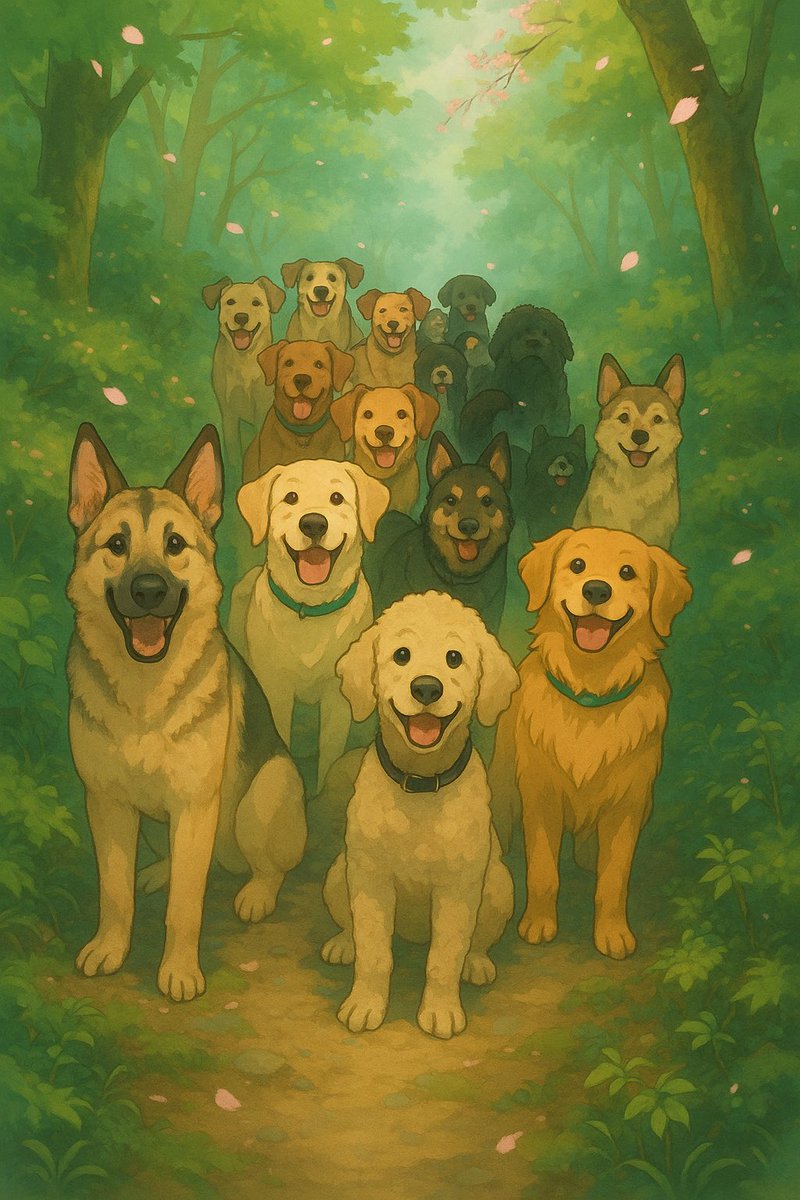 Ghibli_Fan_Page's tweet image. $Ghibli be kind to all dogs and animals! #dogheaven #ghiblistyle #Ghiblify #Ghiblification #Animal #Dog