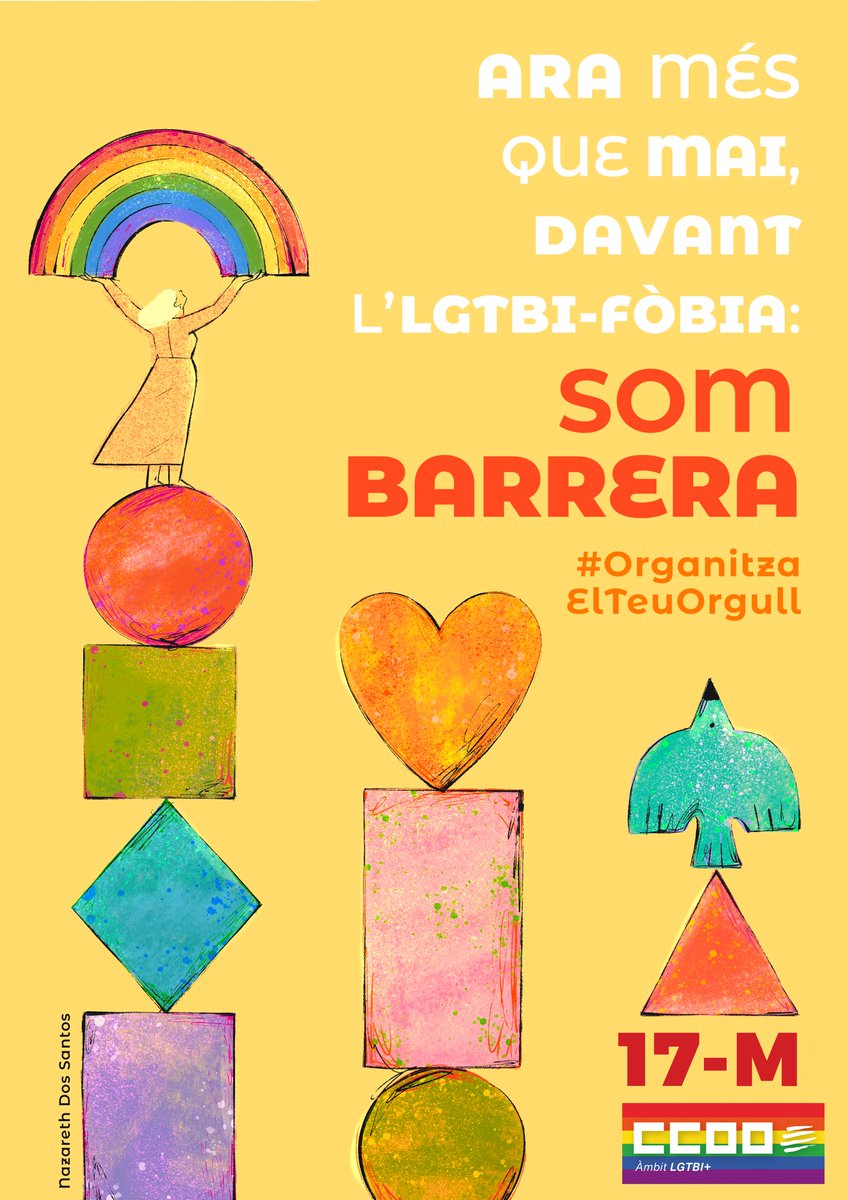 Àmbit LGTBI+ CCOO Catalunya (@lgtbiccoocat) on Twitter photo Cada cop que una persona LGTBI és silenciada, agredida o discriminada, ens toca a totes. Per això <a href="/ccoocatalunya/">CCOO de Catalunya</a> #SomBarrera, per protegir i acompanyar. La lgtbifobia mata, empobreix i desposeeix, erradicar i asentar la democracia, als barris, a les cases, als centres de treball. Cada cop que una persona LGTBI és silenciada, agredida o discriminada, ens toca a totes. Per això <a href="/ccoocatalunya/">CCOO de Catalunya</a> #SomBarrera, per protegir i acompanyar. La lgtbifobia mata, empobreix i desposeeix, erradicar i asentar la democracia, als barris, a les cases, als centres de treball.