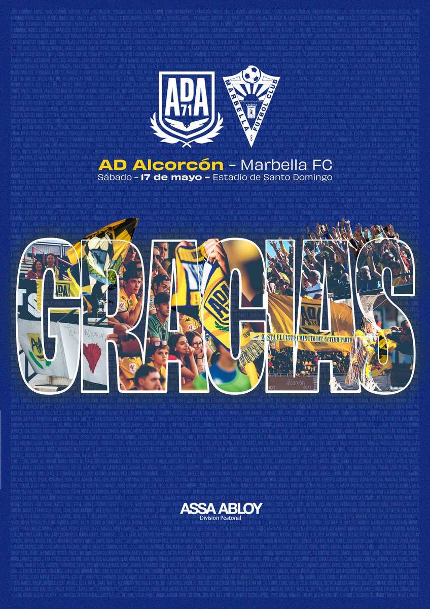 Gracias por el apoyo,
Gracias por la queja,
Gracias por el aplauso,
Gracias por el lamento,
Gracias por el cariño,
Gracias por el olvido,
Gracias por seguir,
Gracias por volver,
Gracias por todo 

#TeQuieroAlcor 💛

#AlcorcónMarbella #PrimeraFederación