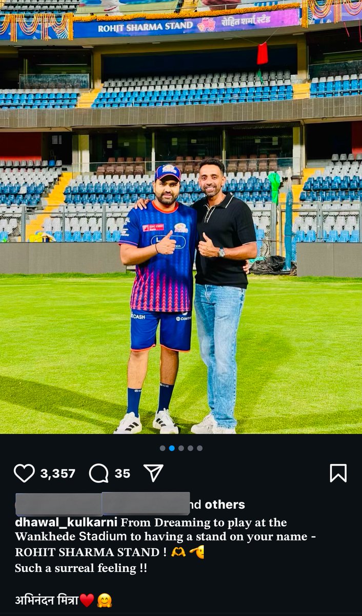 rushiii_12's tweet photo. Dhawal Kulkarni Instagram post for Rohit Sharma.❤️🙌 https://t.co/MWPktamxUo