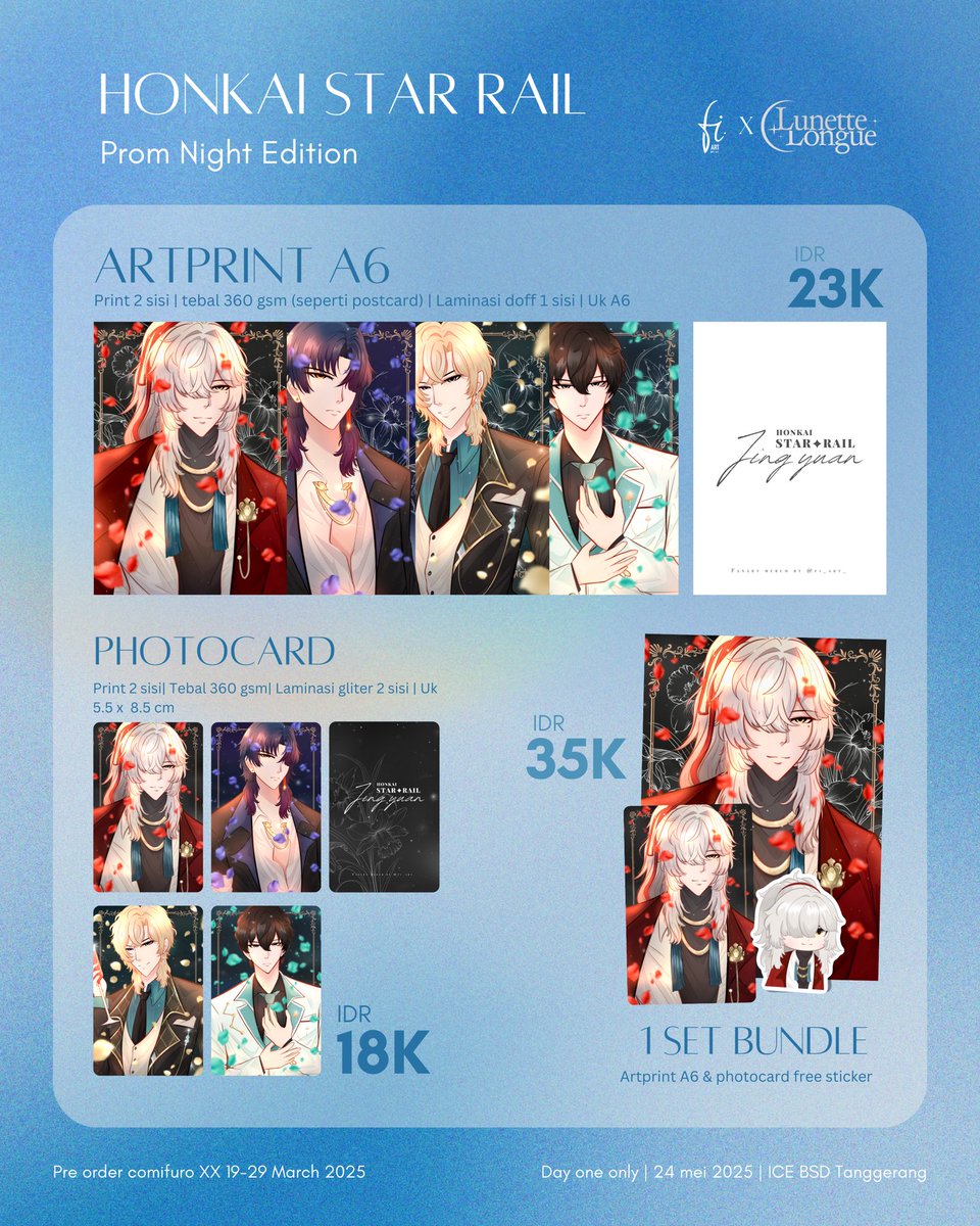 Rt’s and like very appreciated 🤩

✨OTS Catalogue CF XX H-54 | Lunnette Longue✨

🗓️ D-1 Only: Sat, 24 Mei 2025
✨ Fandom : GI, HSR, Anime Shoujo

#cf20 #cfxxcatalogue #cfxx #cf2025 #yamadakuntolv999nokoiwosuru #kamisama_kiss #horimiya #theapothecarydiaries #genshinimpact #HSR