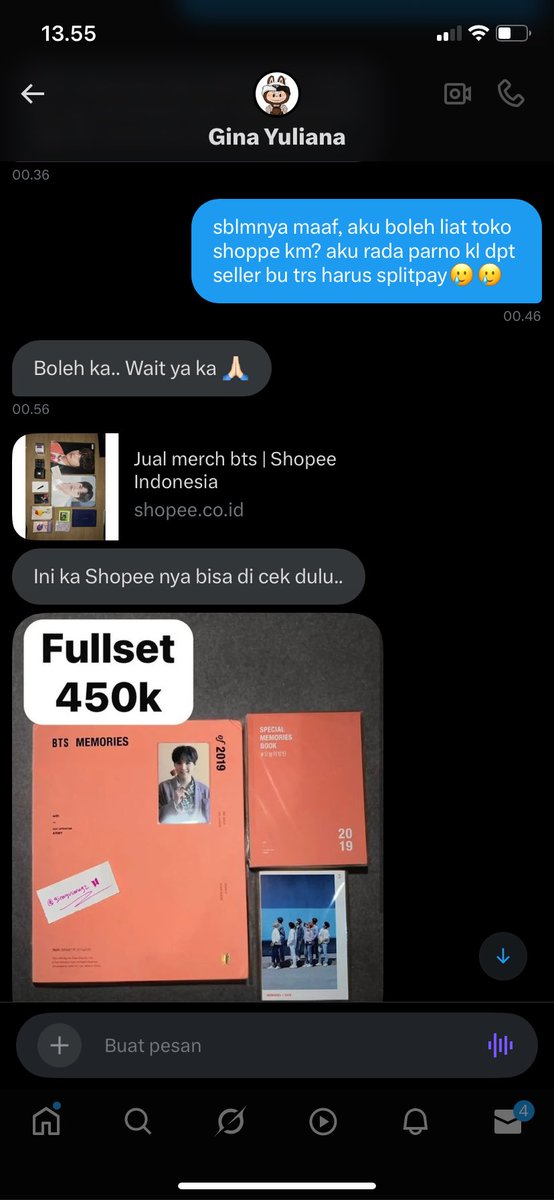 ‼️HATI HATI SCAMER‼️

ngaku ngaku barang dia padahal barang orang lainnn dan berkedok split paymentt‼️

oke jd waktu itu ada yg dm mau titip wts bisa di baca di ss an yg aku share, aku juga sempet ragu dan mastiin minta link toko nya dan semua aman (ya iyalah org toko org)🫣