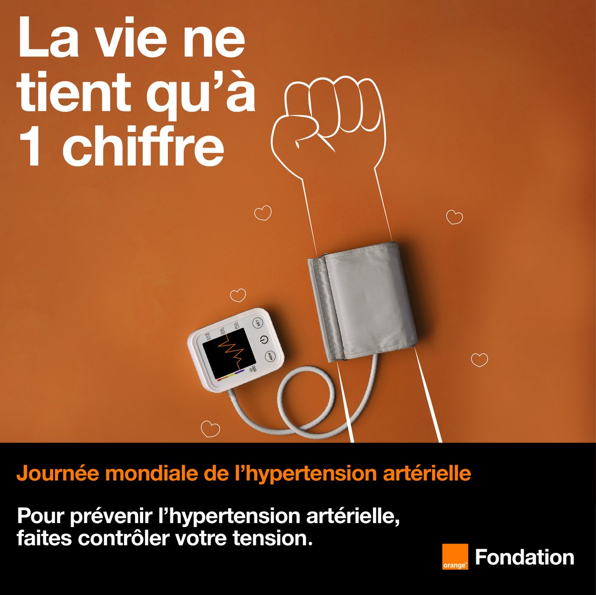 Aujourd’hui, c’est la Journée mondiale de l’hypertension.
Faisons contrôler notre tension et invitons nos proches à faire de même.
C’est une maladie silencieuse, mais pas sans danger.
Un simple dépistage peut sauver une vie.

#VivreCestPartager #OpérateurDigitalEngagé #FOCI