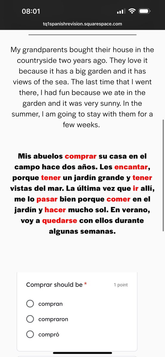 RobbieFarr2's tweet image. A GCSE Spanish revision activity you can share with your students. Please remember that this website is not designed to be flashy but to serve a quick purpose. 

tq1spanishrevision.squarespace.com/translation-ac…
