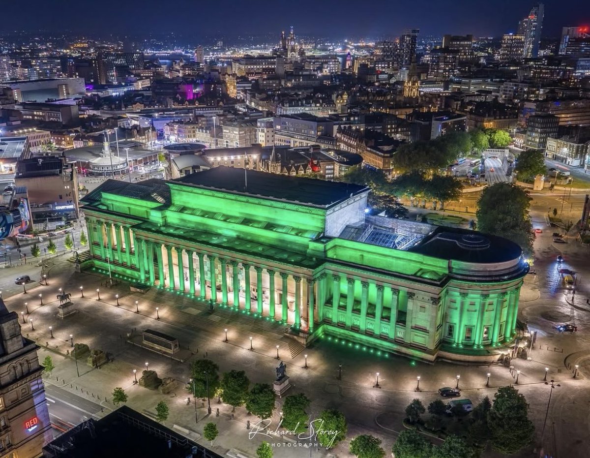 Ma_Egertons's tweet photo. Don’t we just have the BEST neighbours down at @maegertons_stagedoor?
@stgeorgeshall_liverpool, you’re looking absolutely stunning tonight! 💚
Big shoutout to @richardstorey_photography for capturing the magic behind the lens.
#LiverpoolLove #NeighbourGoals #StGeorgesHall #Ma's https://t.co/Sq5Nye8gyj