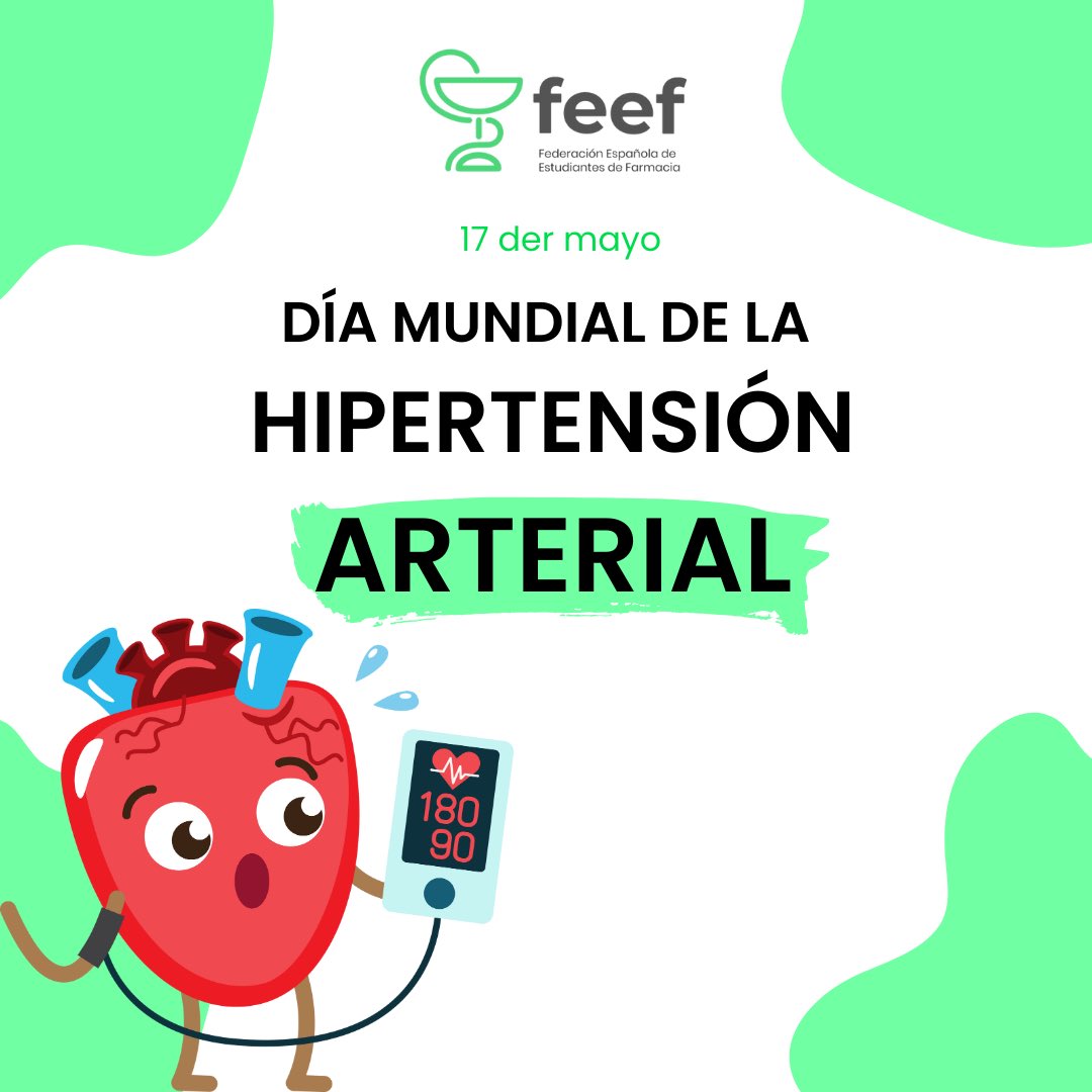 FEEF_SPAIN's tweet image. Hoy 17 de mayo, celebramos el día mundial de la hipertensión arterial 🩺, una enfermedad caracterizada por un aumento de la presión arterial, que supone un riesgo en enfermedades cardiovasculares y renales.🥼