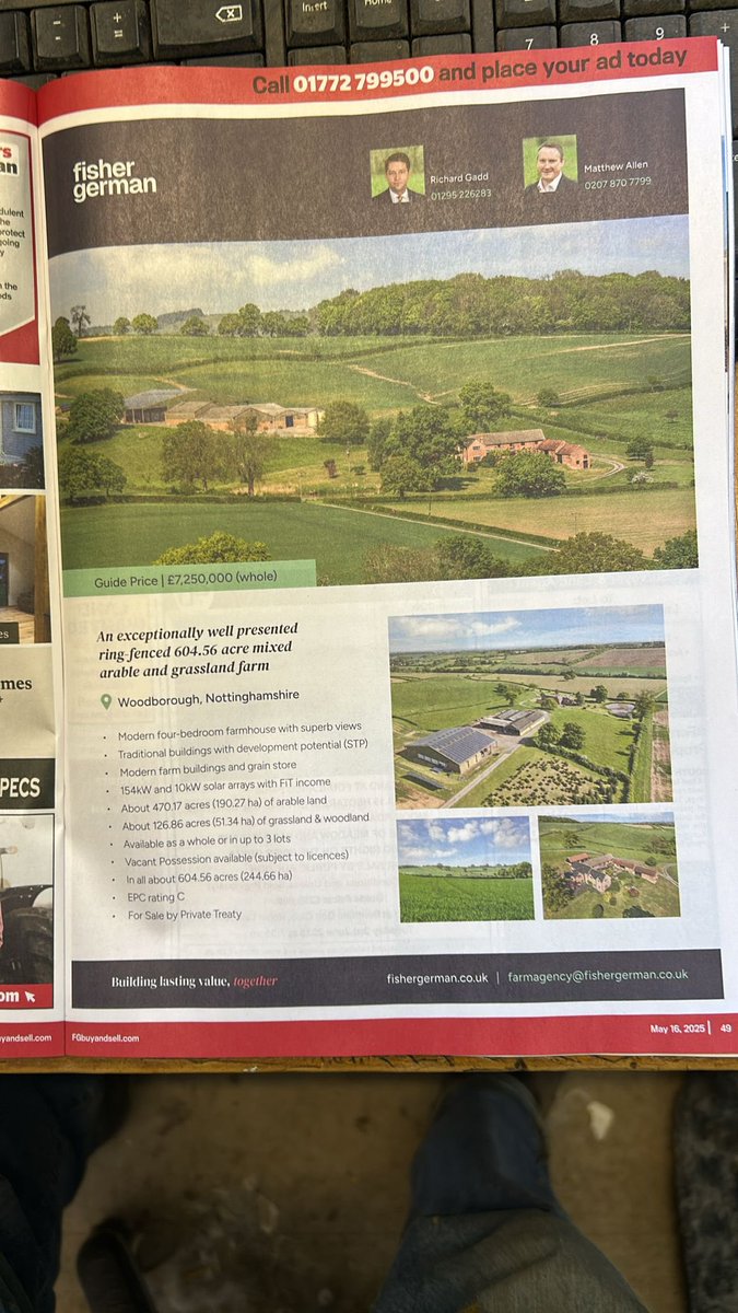 John Charles-Jones (@woodboroughpark) on Twitter photo A first for us; seeing the farm in print in the Classified columns of <a href="/FarmersWeekly/">Farmers Weekly</a> & <a href="/FarmersGuardian/">Farmers Guardian</a> A first for us; seeing the farm in print in the Classified columns of <a href="/FarmersWeekly/">Farmers Weekly</a> & <a href="/FarmersGuardian/">Farmers Guardian</a>