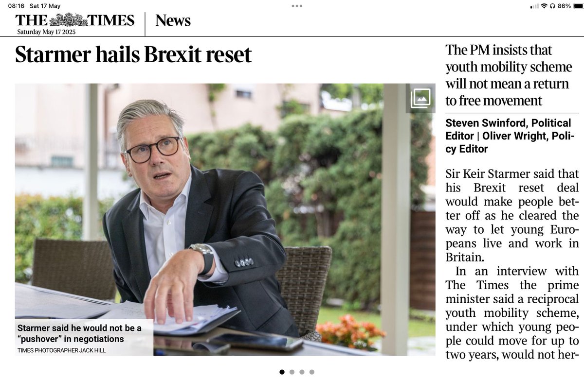 Brilliant - Brexit was and is the biggest disaster for Britain on trade, farming, fishing, travel , musicians etc etc etc