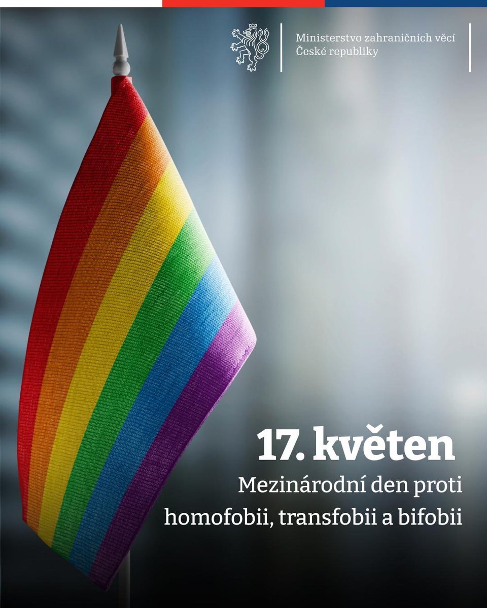 CZtoEU_Brussels's tweet image. Dnes, 17/5, si připomínáme Mezinárodní den proti homofobii, transfobii a bifobii.
🇨🇿 diplomacie podporuje rovnost, důstojnost a lidská práva pro všechny – bez rozdílu.
Diskriminace nemá ve svobodné společnosti místo.