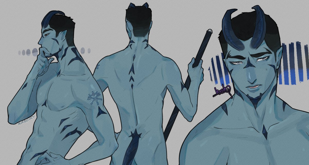 some anatomy nonsense feat. my tiefling drakewarden