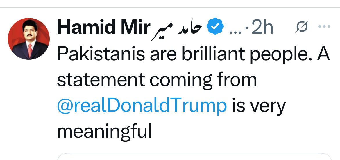 Of course Pakistanis are brilliant…brilliantly dumb unscientific con artists like this jihadist Hamid Mir who discovered the car that runs on water.