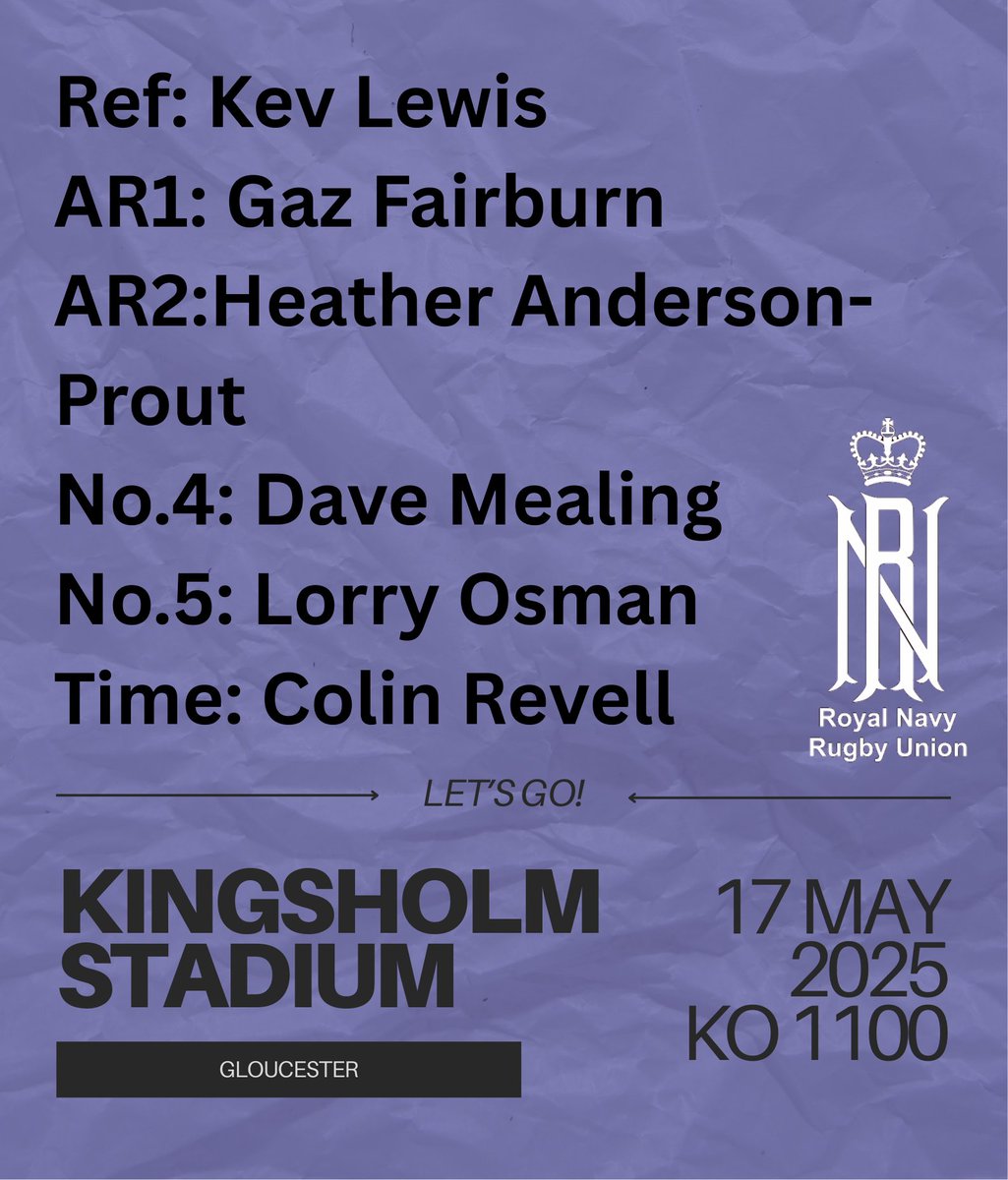 Today's seems RNRURS members run out in the next installment of the Inter Service Rugby, with the Army woman taking on RAF woman.
🗓️ 17 May 2025
⏰ KO 11:00 BST
📍 Kingsholm Stadium, Gloucester
Watch on Forces News YT channel. #ArmyRugby #RAFRugby #InterServiceRugby #RugbyUnion