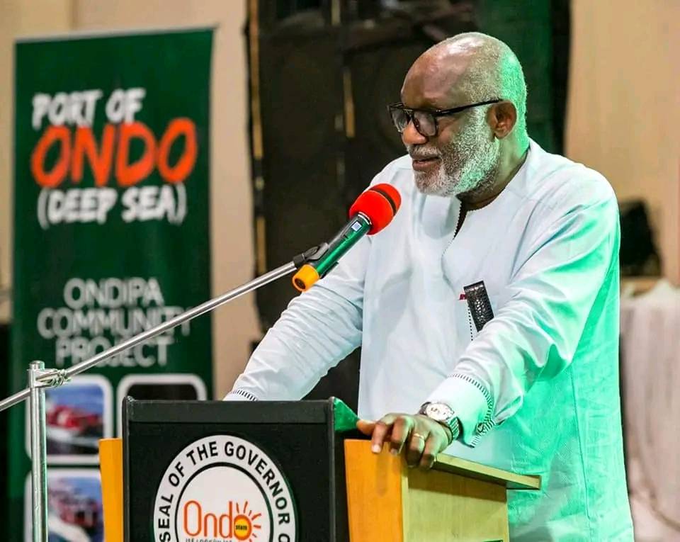 RotimiAkeredolu's tweet photo. Exactly 2 years ago today, Arakunrin Oluwarotimi Akeredolu, SAN, CON, secured the operating licence for the establishment of a Deep Sea Port in Ondo State, a significant milestone achieved after years of tireless efforts and unwavering commitment to #DevelopOndo.
#AketiEternal https://t.co/TWrnPcnF5Q