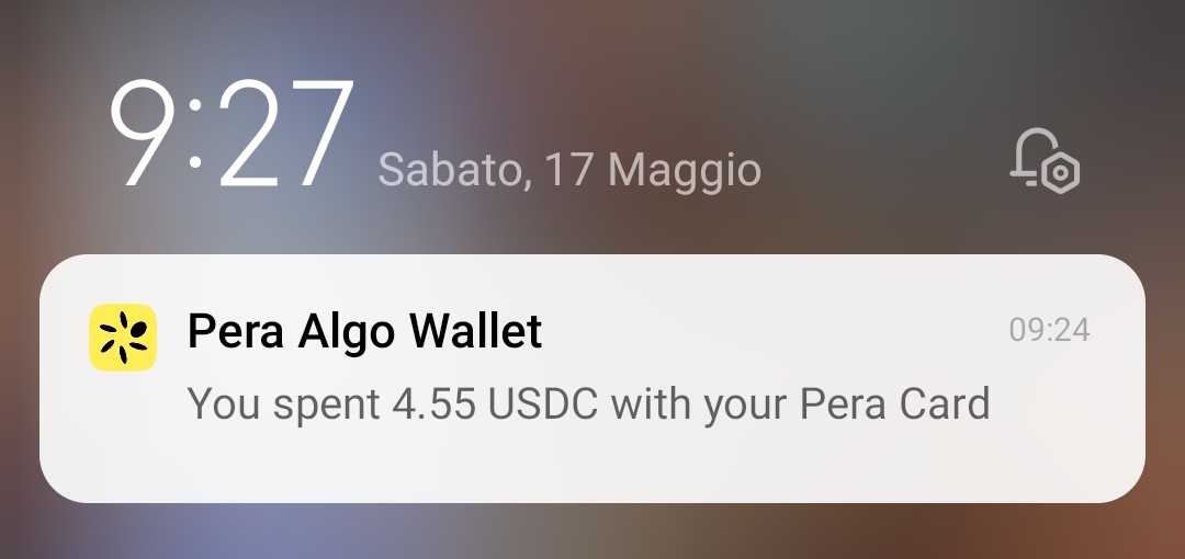 Thanks <a href="/PeraAlgoWallet/">pera.algo</a>, <a href="/immersve/">immersve</a>, <a href="/Mastercard/">Mastercard</a>, <a href="/USDC/">USDC</a> for this lovely breakfast: V60 filtered Colombian specialty coffe + pasticciotto Leccese! ☕🤌

Seamless blockchain-native payment experience, only possible on #Algorand, with its _instant finality_ ⚡💵💳