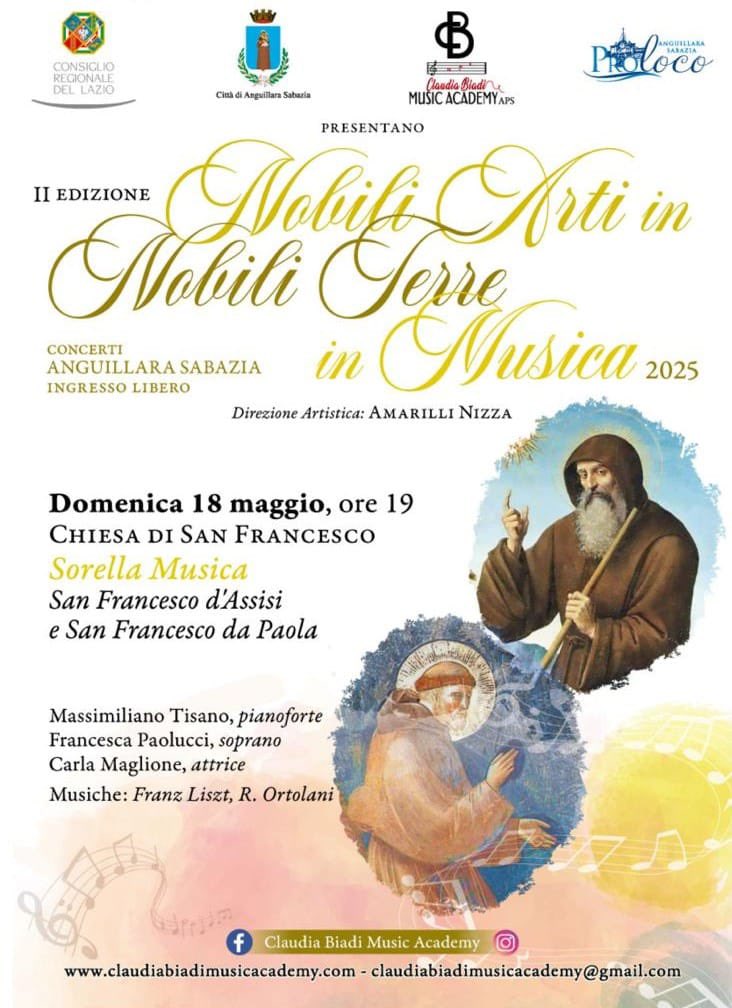 Domenica 18 maggio alle 19 vi aspettiamo per il terzo evento della nostra rassegna Nobili arti in nobili terre in musica.Un eccezionale pianista che eseguirà magnifiche composizioni di Franz Liszt, una magnifica attrice che leggerà lettere di invettiva e un dolce soprano .