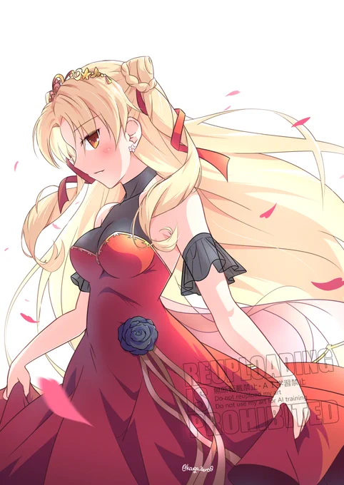 繁中版FGO8周年イラストのドレスエレちゃんがかわいかったので等身絵で描いた #FGO #エレシュキガル