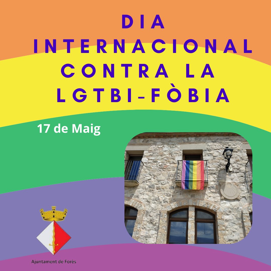 🌈 Avui, 17 de maig, és el dia internacional  contra la LGTBI-fòbia.

És clau que tots plegats construïm un futur on tothom se senti lliure de ser com és. 

#StopLGTBIfòbia #17deMaig #Orgull #AmorÉsAmor #Diversitat
