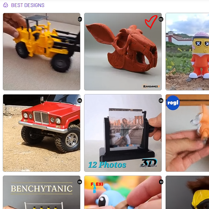 Randomizy3D's tweet image. I'm always so grateful to see my design on @Cults3D's Best Designs section on their homepage 🥹
Thanks a lot, guys! 💜
Check out my Rabbit Skull design here: cults3d.com/:2990159
#3Dprinting #3Dmodeling