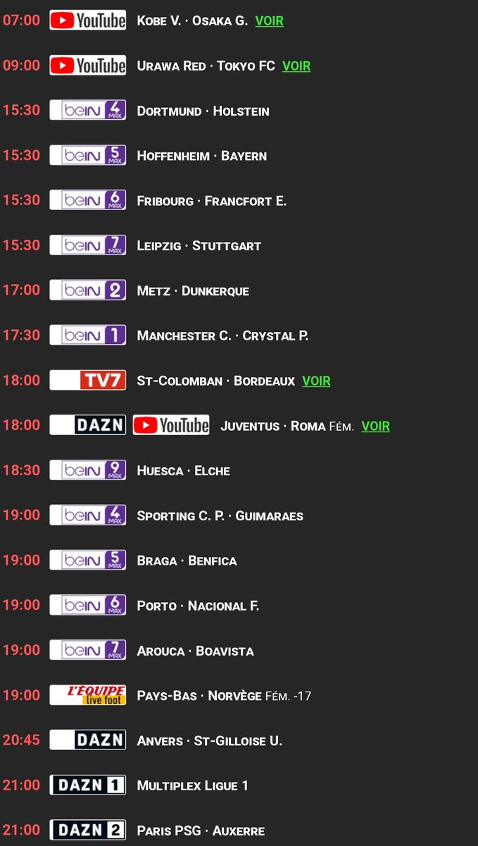 TrisInfoFoot's tweet photo. Le programme foot de ce Samedi 17 mai: #Bundesliga #BVBHOL #HOFBAY #FRIFRA #RBLVFB #FCMUSLD #FACup #MCICRY #LigaPortugalBetclic #Ligue1McDonalds #PSGAJA #ASSETFC #OGCNSB29 #OLSCO #RCLASM #RCSAHAC #LOSCSDR #FCNMHSC #OMSRFC https://t.co/cxuPWuNkTR